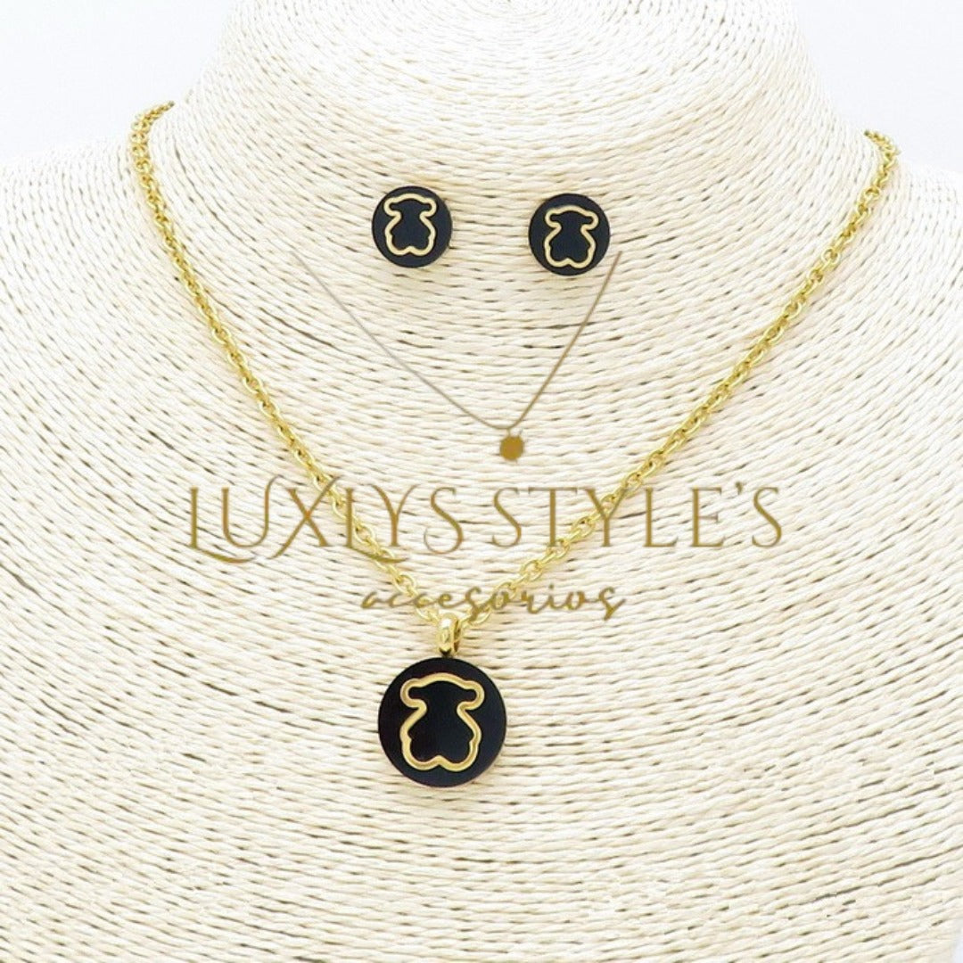 Set de Collar y Pantallas Osito
