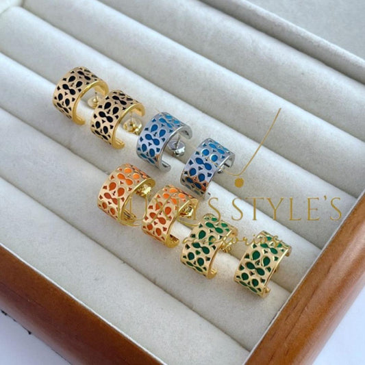 Aretes Circulares - Estilo Coach