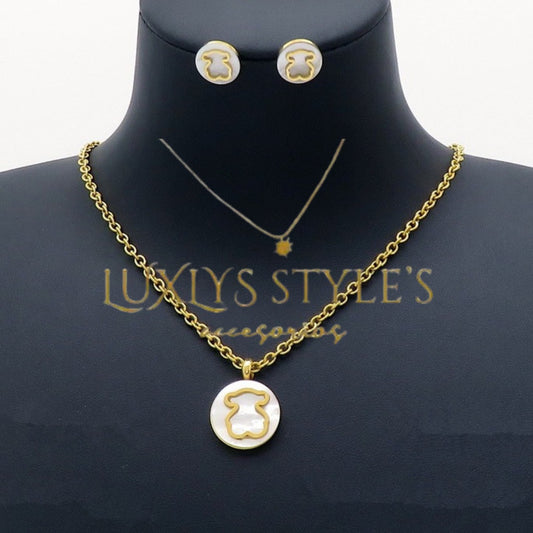Set de Collar y Pantallas Osito